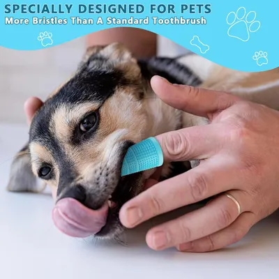 HausPets 5pcs Brosse Dent Chien Chat Silicone 360° Douce Doigtier HausPets 5pcs Brosse Dent Chien Chat Silicone 360° Douce Doigtier