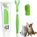 HausPets Kit 3pcs Brosse Dents Chien Dentifrice Nylon Anti Tartre