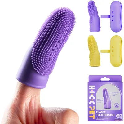 HausPets 2pcs Brosse Dent Chien Antidérapante Silicone Double Face HausPets 2pcs Brosse Dent Chien Antidérapante Silicone Double Face