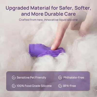 HausPets 2pcs Brosse Dent Chien Antidérapante Silicone Double Face HausPets 2pcs Brosse Dent Chien Antidérapante Silicone Double Face