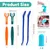 HausPets Kit 8pcs Brosses Dents Chien Chat 3 Têtes Doigtier Silicone