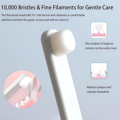 HausPets Juego 3 cepillos dientes extra suaves perros gatos 10.000 cerdas