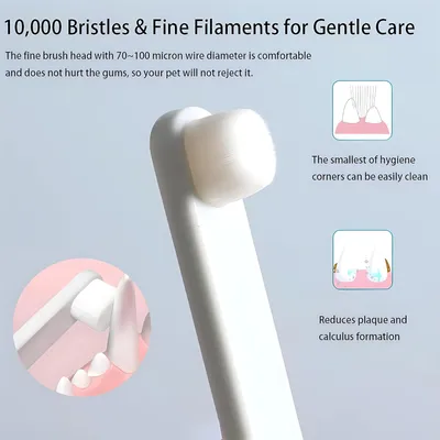 HausPets Lot 3 Brosses Dents Chien Chat Extra Douces 10000 Poils Manche HausPets Lot 3 Brosses Dents Chien Chat Extra Douces 10000 Poils Manche