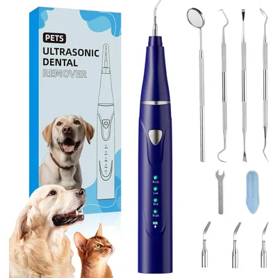 HausPets Nettoyeur Dentaire Ultrason Chien Chat USB 3 Modes 9 Pièces HausPets Nettoyeur Dentaire Ultrason Chien Chat USB 3 Modes 9 Pièces