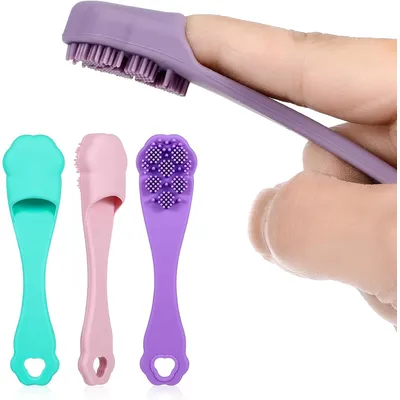HausPets Lot 4 Brosses Dents Chien Chat Silicone Qualité Alimentaire