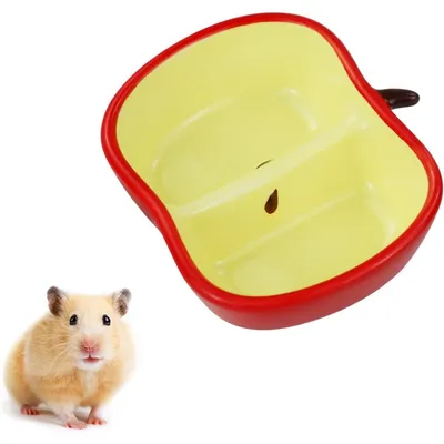 HausPets bol céramique forme pomme rouge petit animal HausPets bol céramique forme pomme rouge petit animal