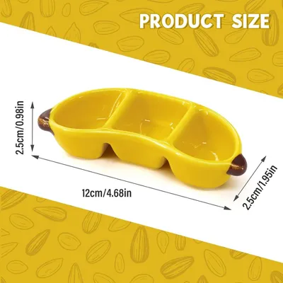 HausPets bol céramique forme banane jaune petit animal HausPets bol céramique forme banane jaune petit animal