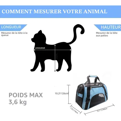 HausPets Hunde Katzen Transporttasche 42x30cm Flugzeugtauglich Blau