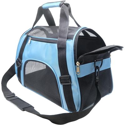 HausPets Hunde Katzen Transporttasche 42x30cm Flugzeugtauglich Blau