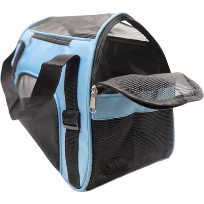 HausPets Hunde Katzen Transporttasche 42x30cm Flugzeugtauglich Blau