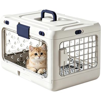 HausPets Transportín rígido plegable para gatos/perros de 50x32x31cm