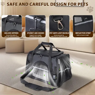 HausPets Hunde Katzen Transporttasche Faltbar Atmungsaktiv 6kg Mit Matte