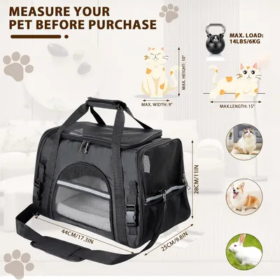 HausPets Hunde Katzen Transporttasche Faltbar Atmungsaktiv 6kg Mit Matte