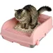 Giantex Halbautomatische Katzentoilette Mit Schaufel Und Spritzschutz