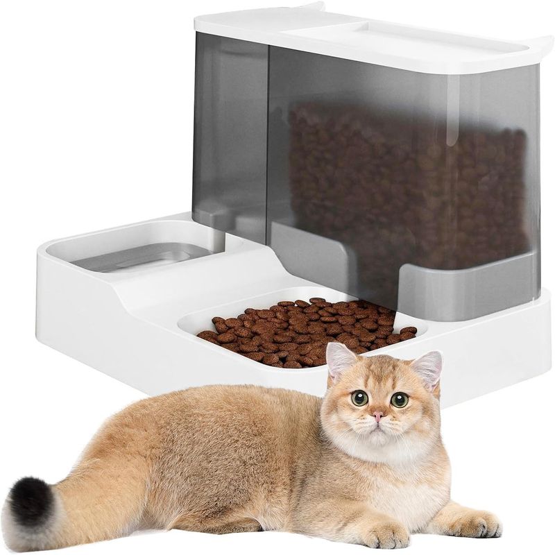 HausPets 2in1 Futter- und Wasserspender Hund Katze Schwerkraft BPA-frei