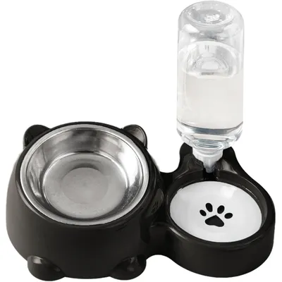 HausPets Double Bol Nourriture et Eau Chien Chat Antidérapant Acier Inox HausPets Double Bol Nourriture et Eau Chien Chat Antidérapant Acier Inox