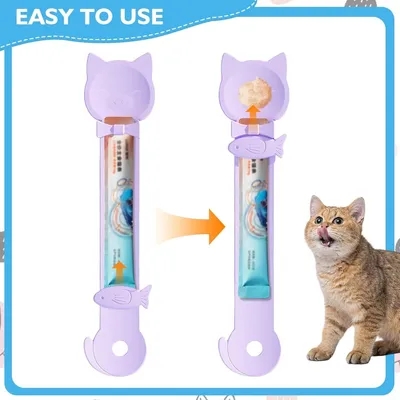 HausPets Katze Leckerli Spender - 3 Teilig, Messlöffel HausPets Katze Leckerli Spender - 3 Teilig, Messlöffel