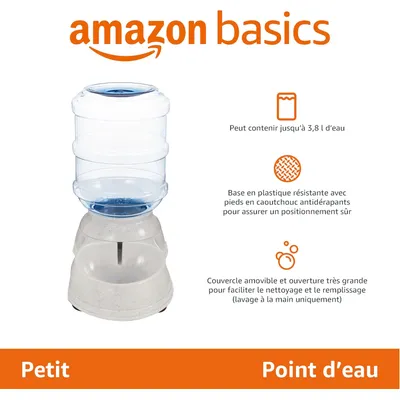HausPets Trinkbrunnen Hund Katze 3,8L Schwerkraft Transparent Klein