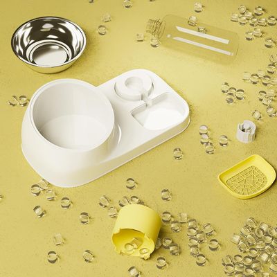 HausPets Dispensador de comida y agua gatos acero inoxidable antideslizante