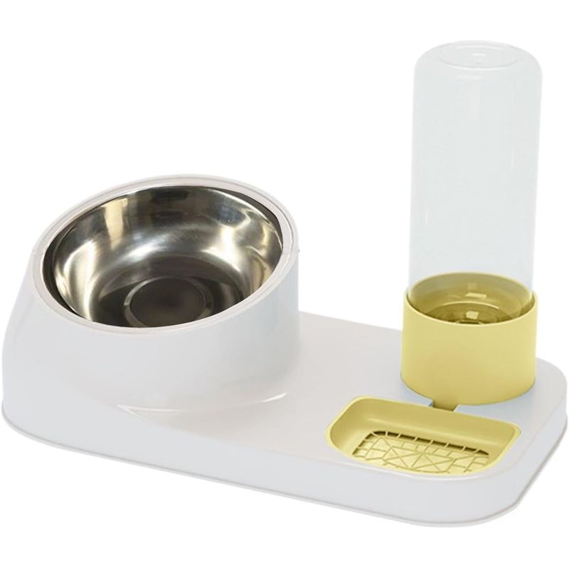 HausPets Katzenfutter- und Wasserspender Edelstahl Rutschfest