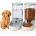 HausPets Auto Futter- und Wasserspender Hund Katze 3,8L Schwerkraft Grau