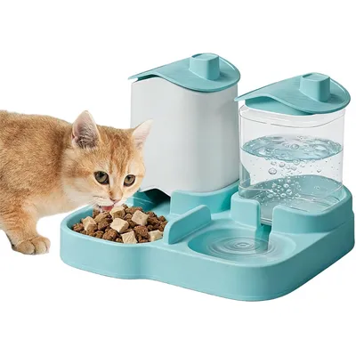 HausPets Distributeur Nourriture et Eau Chat Automatique Anti-Déversement HausPets Distributeur Nourriture et Eau Chat Automatique Anti-Déversement