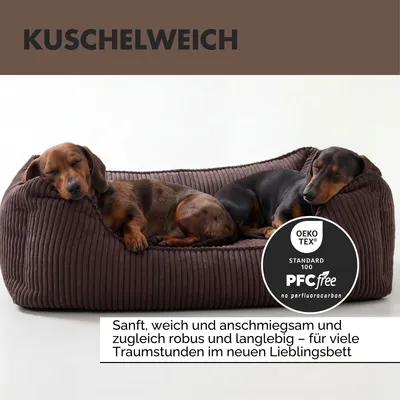 PAW WOW Hundebett ANTON Cord Braun PAW WOW Hundebett ANTON Cord Braun