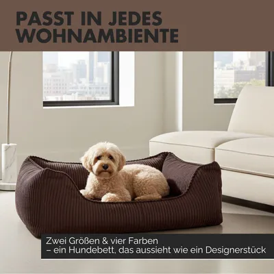 PAW WOW Hundebett ANTON Cord Braun PAW WOW Hundebett ANTON Cord Braun