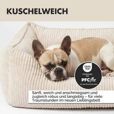 PAW WOW Hundebett ANTON Cord Beige PAW WOW Hundebett ANTON Cord Beige