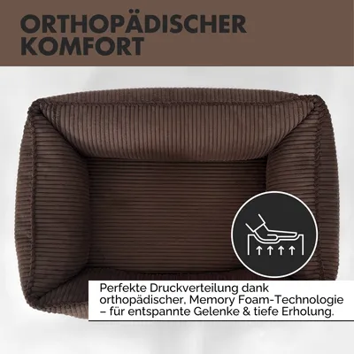 PAW WOW Hundebett ANTON Cord Braun PAW WOW Hundebett ANTON Cord Braun