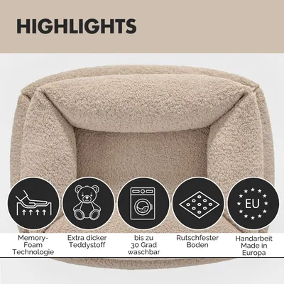 PAW WOW Hundebett SVEN Teddy Greige PAW WOW Hundebett SVEN Teddy Greige