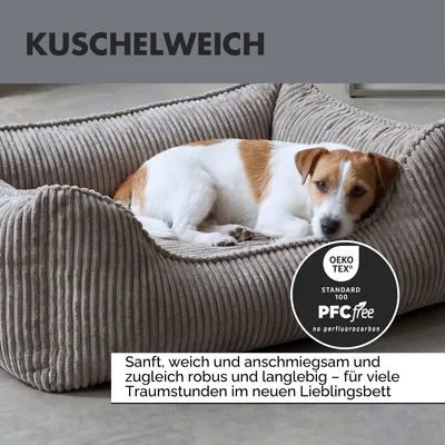 PAW WOW Hundebett ANTON Cord Grau PAW WOW Hundebett ANTON Cord Grau