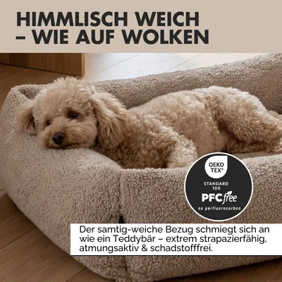 PAW WOW Hundebett SVEN Teddy Greige PAW WOW Hundebett SVEN Teddy Greige