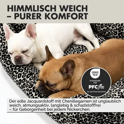 PAW WOW Hundebett LEONIE Beige-Schwarz PAW WOW Hundebett LEONIE Beige-Schwarz