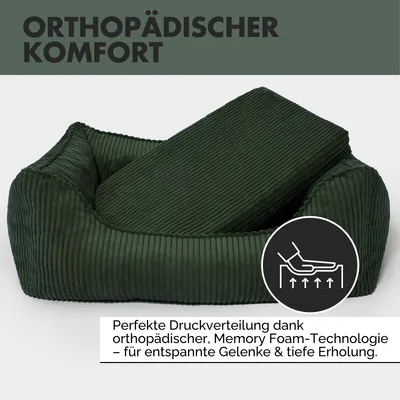 PAW WOW Hundebett ANTON Cord Olive