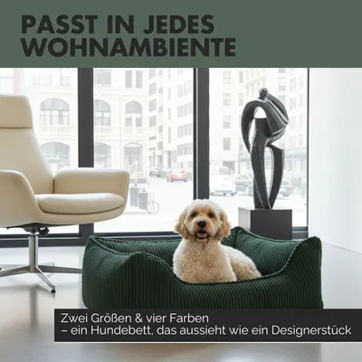 PAW WOW Hundebett ANTON Cord Olive