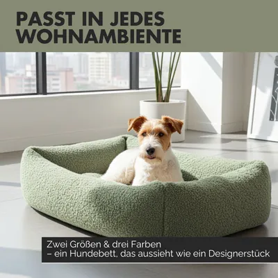 PAW WOW Hundebett SVEN Teddy Olive PAW WOW Hundebett SVEN Teddy Olive