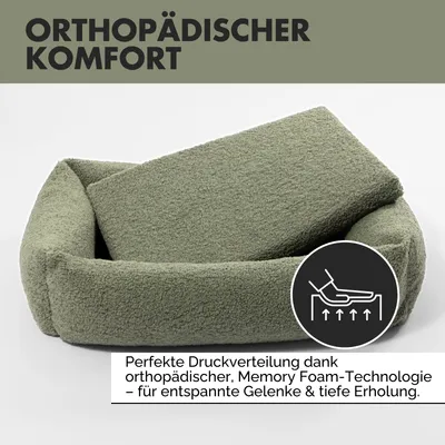PAW WOW Hundebett SVEN Teddy Olive PAW WOW Hundebett SVEN Teddy Olive