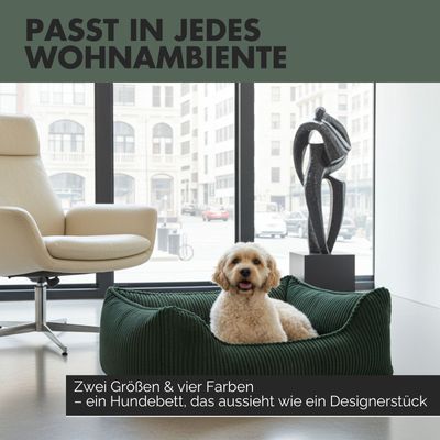 PAW WOW Hundebett ANTON Cord Olive