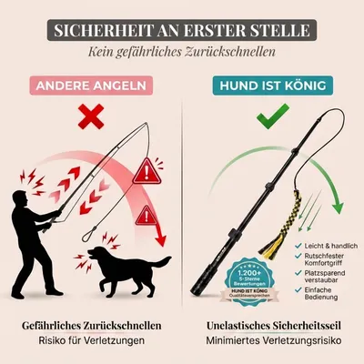 HUND IST KÖNIG Reizangel für Hunde mit 2 Tauen & Seilen + Trainings-eBook HUND IST KÖNIG Reizangel für Hunde mit 2 Tauen & Seilen + Trainings-eBook