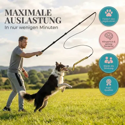 HUND IST KÖNIG Reizangel für Hunde mit 2 Tauen & Seilen + Trainings-eBook HUND IST KÖNIG Reizangel für Hunde mit 2 Tauen & Seilen + Trainings-eBook