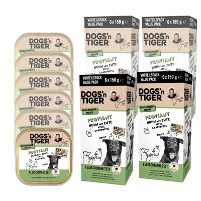 Dogs’n Tiger Proviant Multibox – Pâtée pour chiens au poulet, au canard et