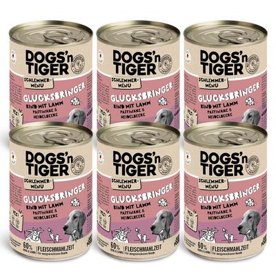 Dogs’n Tiger Glücksbringer – Pâtée chiens au bœuf, à l’agneau et au panais