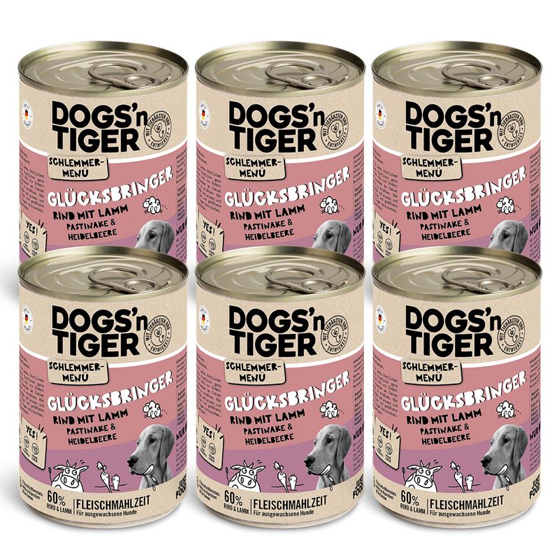 Dogs’n Tiger Glücksbringer, Hundefutter, Rind, Lamm & Pastinake