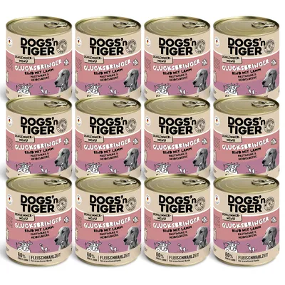 Dogs’n Tiger Glücksbringer – Pâtée chiens au bœuf, à l’agneau et au panais Dogs’n Tiger Glücksbringer – Pâtée chiens au bœuf, à l’agneau et au panais