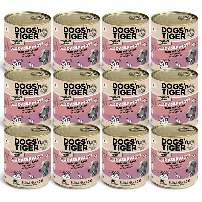 Dogs’n Tiger Glücksbringer, Hundefutter, Rind, Lamm & Pastinake