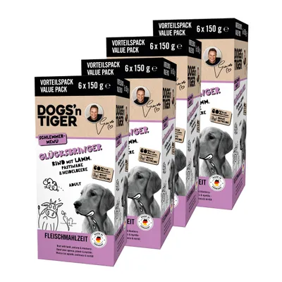 Dogs’n Tiger Glücksbringer Multibox – Pâtée chiens bœuf, agneau & panais Dogs’n Tiger Glücksbringer Multibox – Pâtée chiens bœuf, agneau & panais