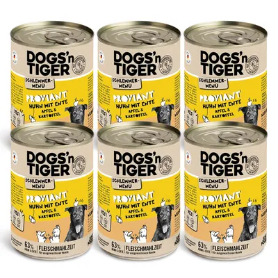 Dogs’n Tiger Proviant – Pâtée pour chiens poulet, canard & pomme Dogs’n Tiger Proviant – Pâtée pour chiens poulet, canard & pomme