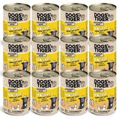 Dogs’n Tiger Proviant – Pâtée pour chiens poulet, canard & pomme Dogs’n Tiger Proviant – Pâtée pour chiens poulet, canard & pomme
