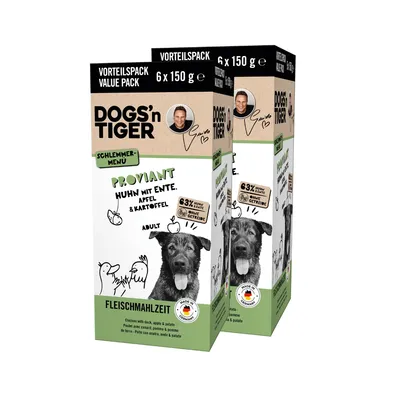 Dogs’n Tiger Proviant Multibox – Pâtée pour chiens au poulet, au canard et Dogs’n Tiger Proviant Multibox – Pâtée pour chiens au poulet, au canard et